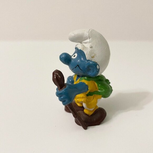 Smurfs Hiker Smurf Walking Stick Hiking Figure Schleich Peyo Damaged - Picture 2 of 16